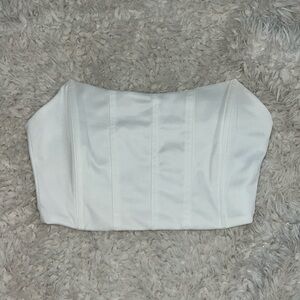 Shein white corset crop top